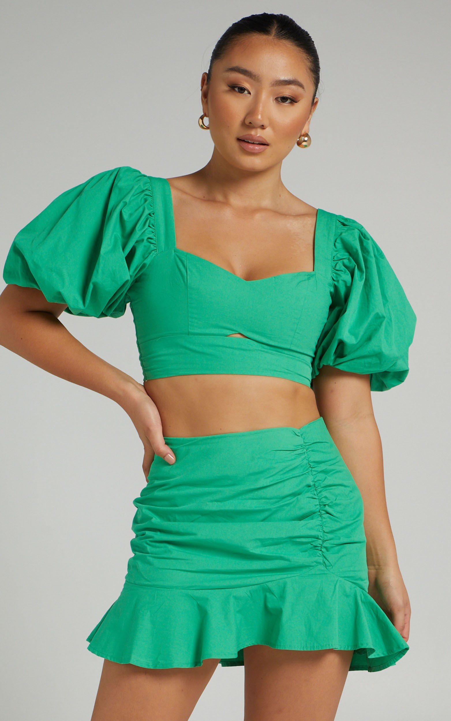 Astarte Two Piece Set in Green | Showpo (US, UK & Europe)