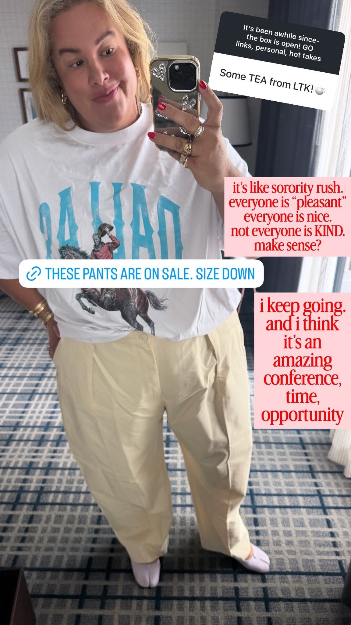 These pants are on sale! Make sure to size down