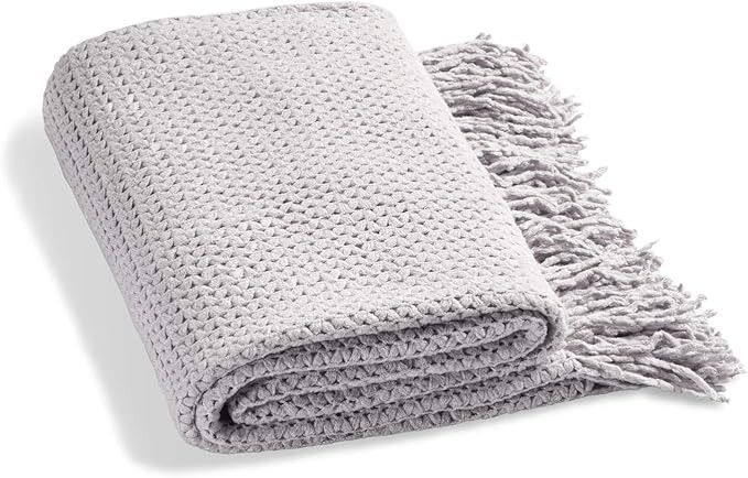 Bedsure Knitted Throw Blanket Lightweight Acrylic Woven Blanket with Tassels for Couch Home Déco... | Amazon (US)