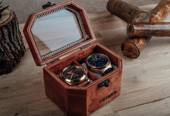 Personalised Luxury 2 Piece Watch Box/Gift for Him/Christmas Gift/Christmas Sale/Father's Day/Ann... | Etsy (US)