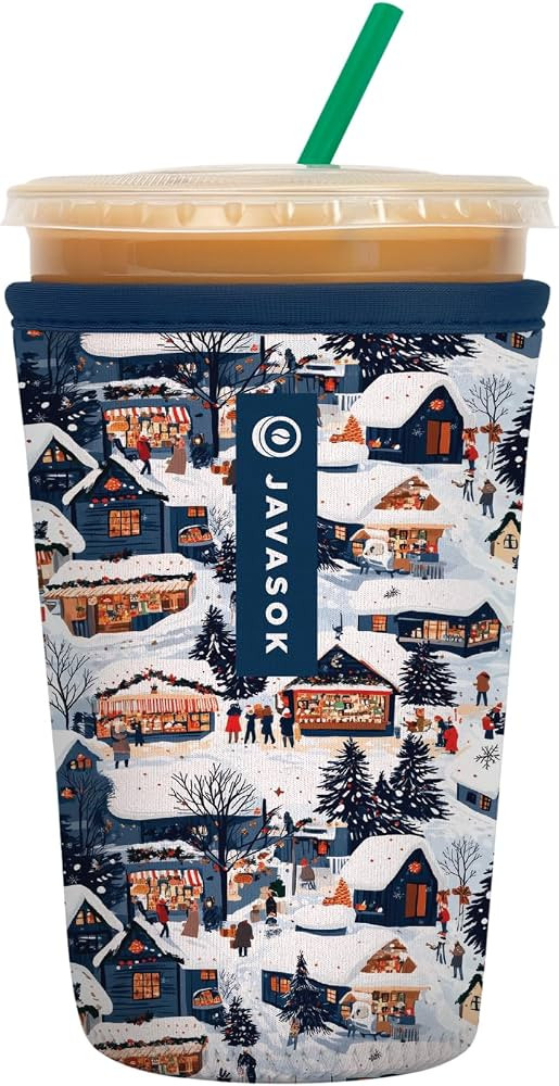 Sok It JavaSok Iced Coffee & Cold Soda Insulated Neoprene Cup Sleeve (Peak Season, Medium: 22-28o... | Amazon (US)