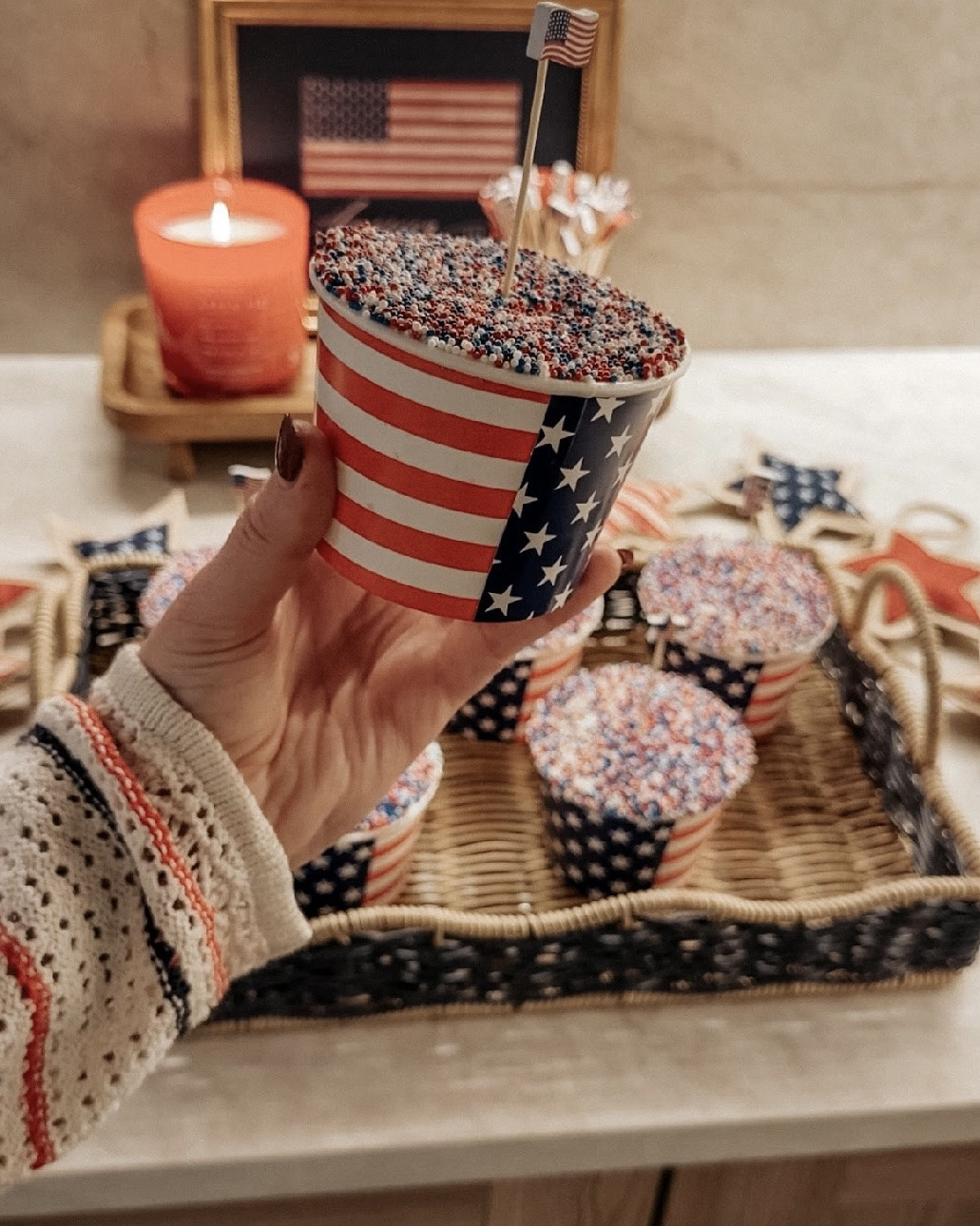 The perfect sweet treat idea to bring to your Fourth of July party this weekend! 🧁🇺🇸❤️

Fourth of July ideas, dessert inspo

#LTKfoodie #LTKHome