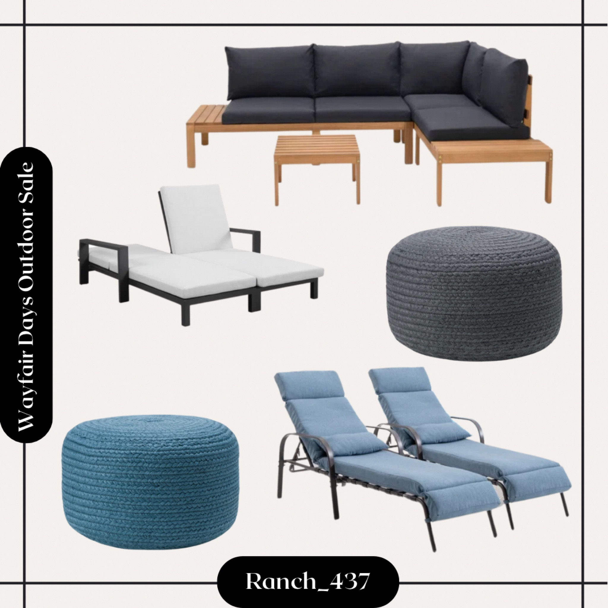 Wayfair Days outdoor furniture sale! Sale is on 4/26-4/27 

Outdoor furniture, ottoman, lounge chairs, sectional 

#LTKSeasonal #LTKsalealert #LTKhome