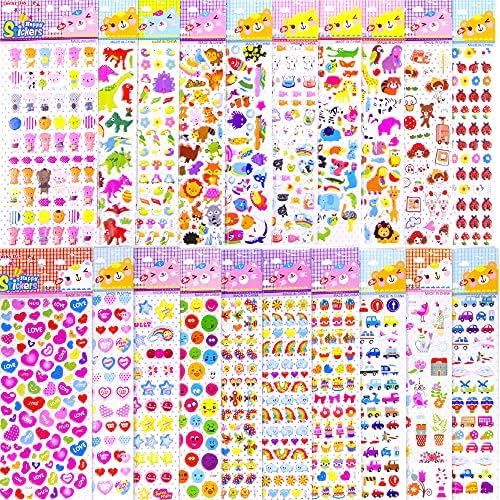 Kids Puffy Stickers for Toddlers - MoCeYa Stickers for Kids 1200 pcs Kids Stickers Variety Pack for  | Amazon (US)