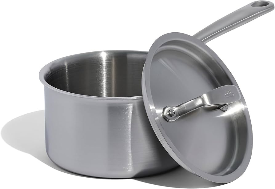 Made In Cookware - 2 Quart Saucepan with Lid - Stainless Clad 5 Ply Construction - Induction Comp... | Amazon (US)