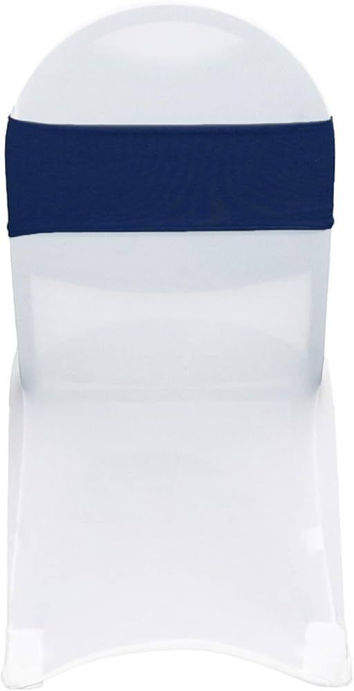 YOUR CHAIR COVERS - Stretch Spandex Chair Bands - Navy Blue (Pack of 10), Universal Elastic Chair... | Amazon (US)