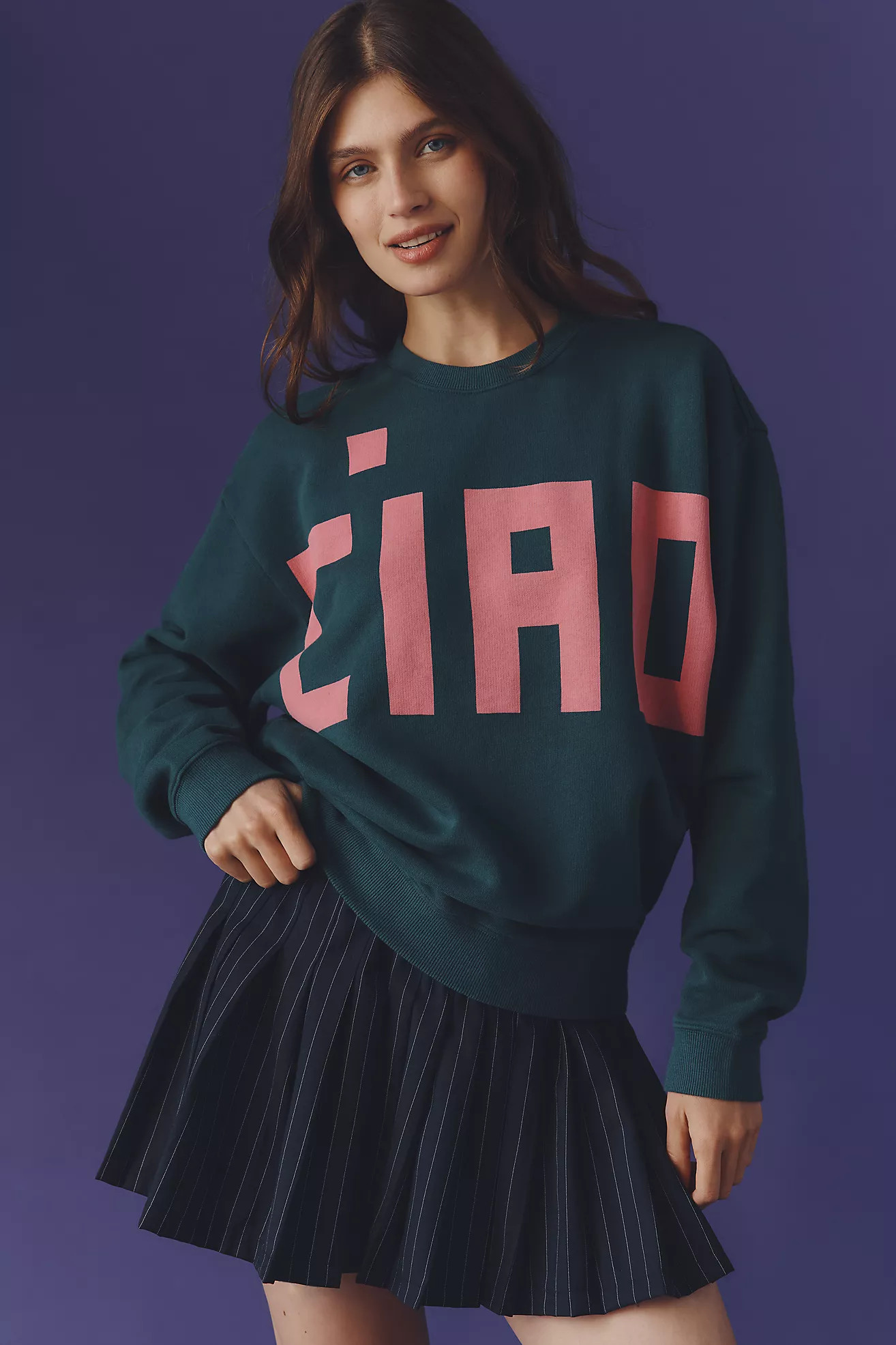 Clare V. Ciao Oversized Sweatshirt | Anthropologie (US)