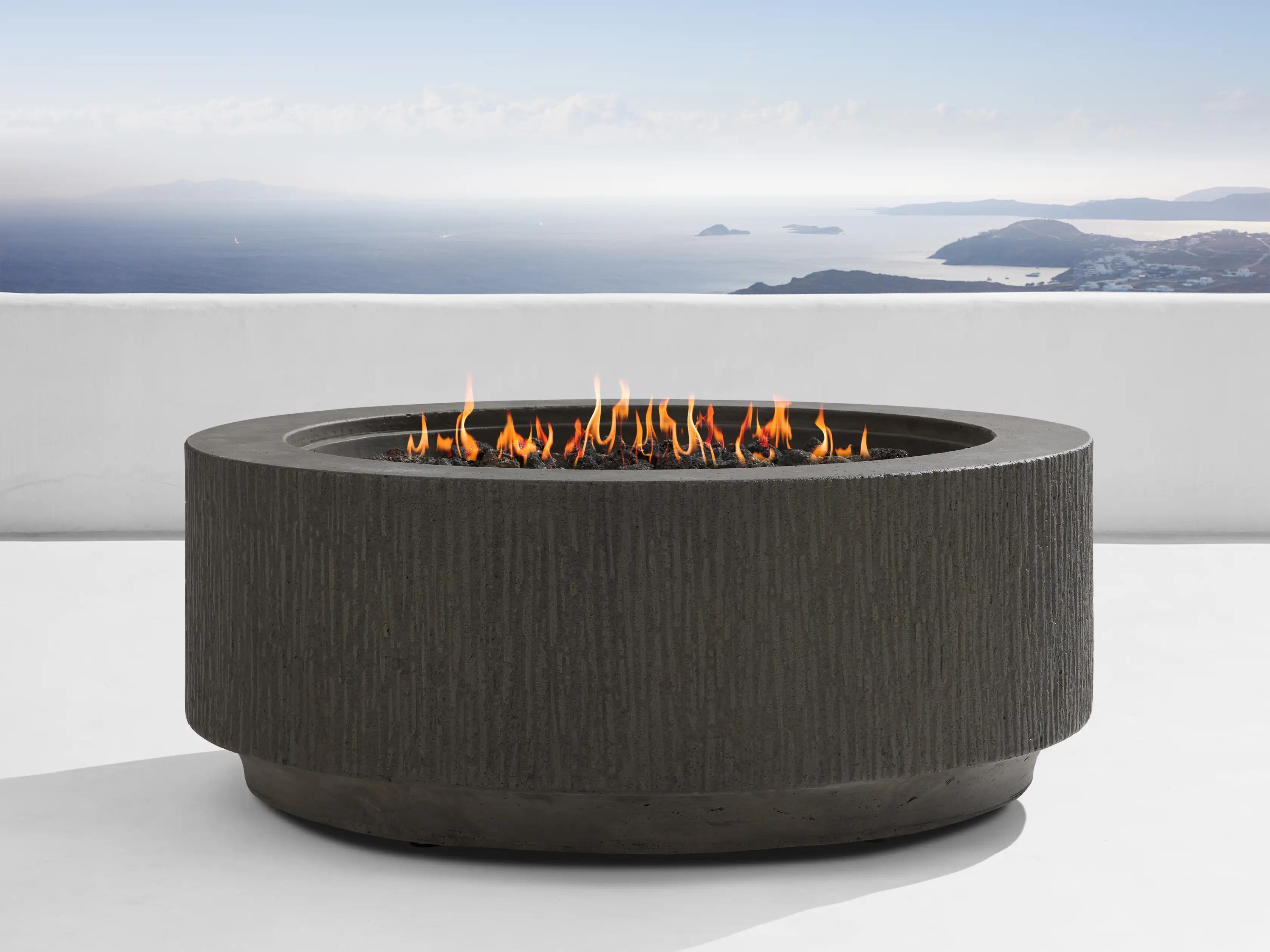Wilmar Round Natural Gas Fire Pit | Arhaus