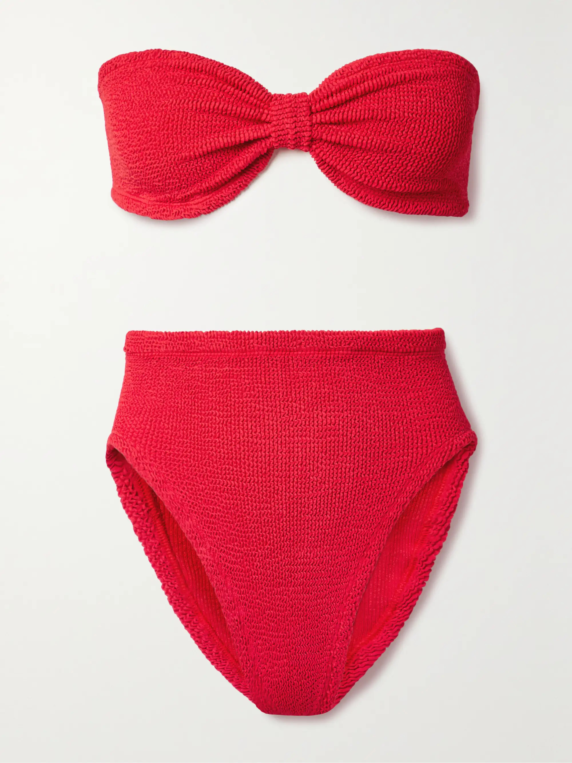 Ruby seersucker bandeau bikini | NET-A-PORTER (US)