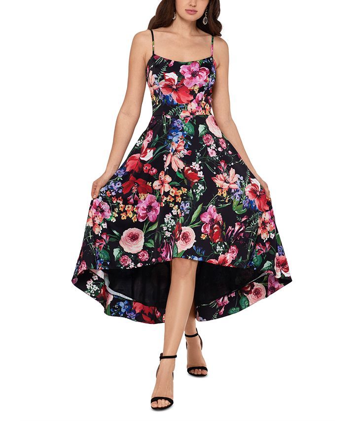 Floral-Print High-Low Dress | Macys (US)