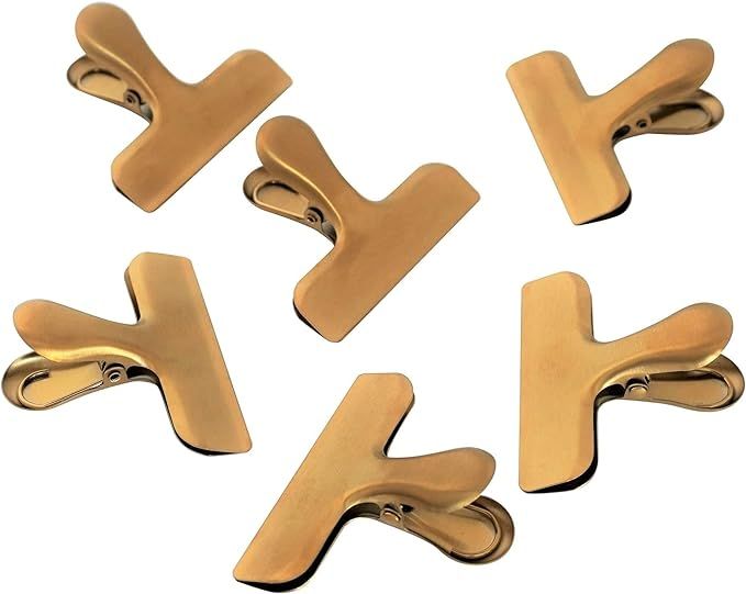 Amazon.com : Croc Jaws Chip Clips Gold. Stainless Steel. 3 Inches - Pack of 6 : Office Products | Amazon (US)