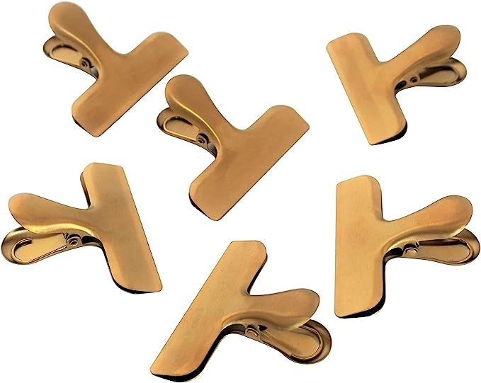 Amazon.com : Croc Jaws Chip Clips Gold. Stainless Steel. 3 Inches - Pack of 6 : Office Products | Amazon (US)