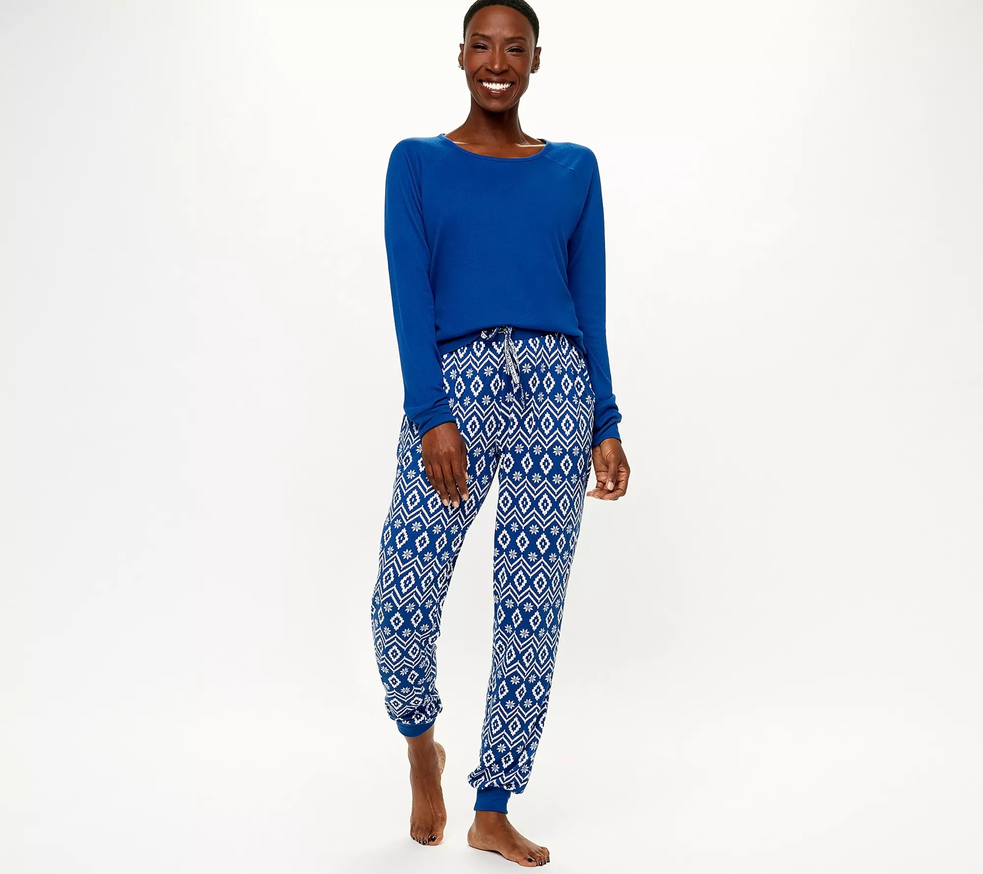 MUK LUKS Women's Regular Butter Knit Matching Pajama Set - QVC.com | QVC
