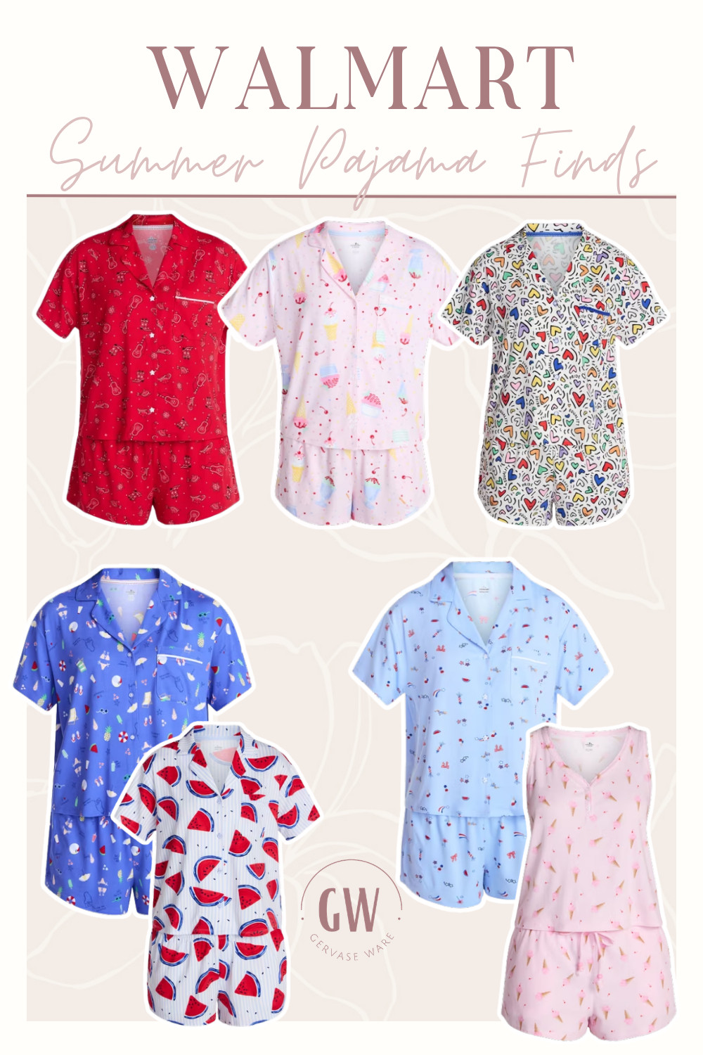 Walmart summer pajama finds ☀️🩷 These are so cute and comfy, you’re going to want more than one set! 

 #LTKootd #LTKSaleAlert #LTKMidsize