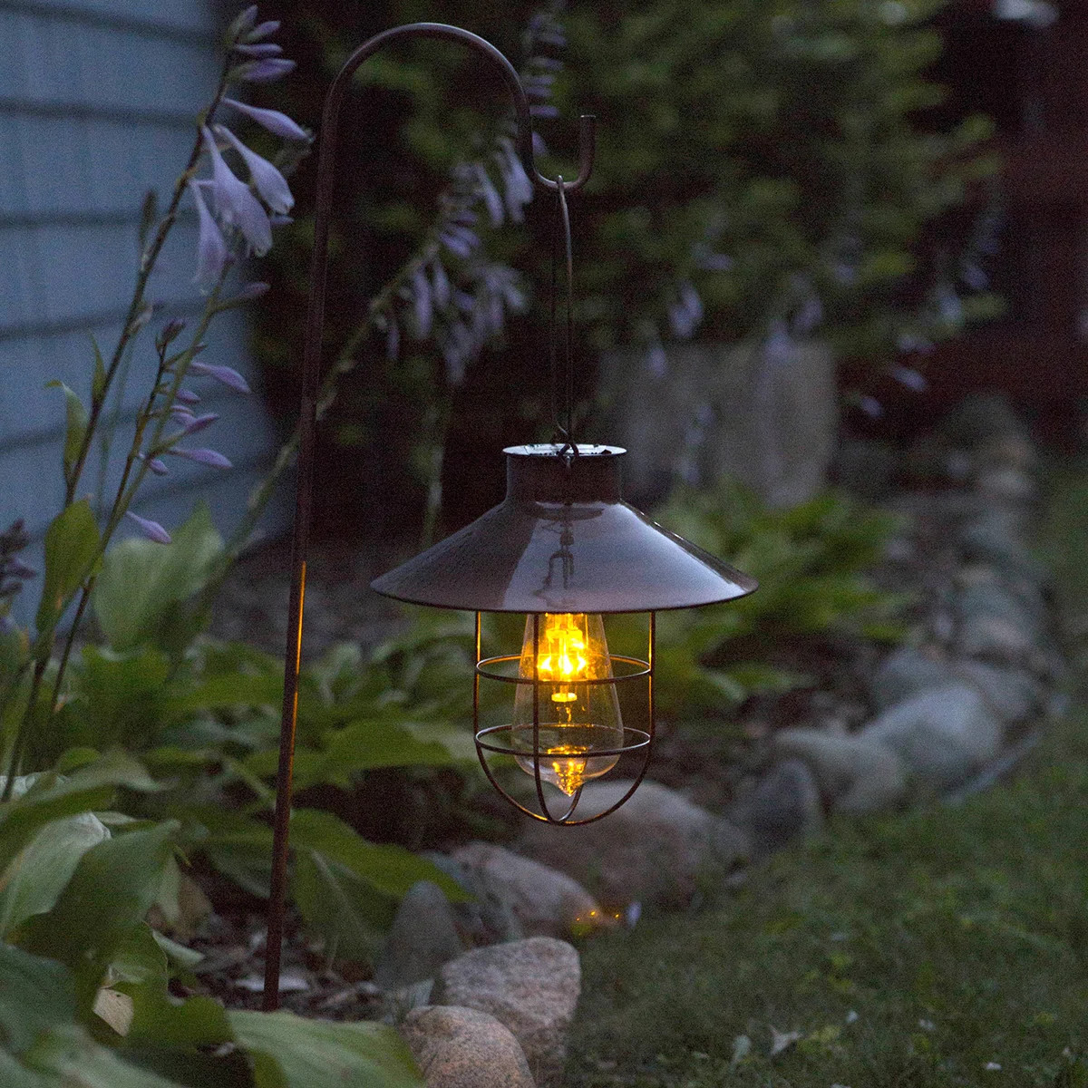 8.25'' Solar Powered Integrated LED Outdoor Hanging Light (Set of 2) | Wayfair North America