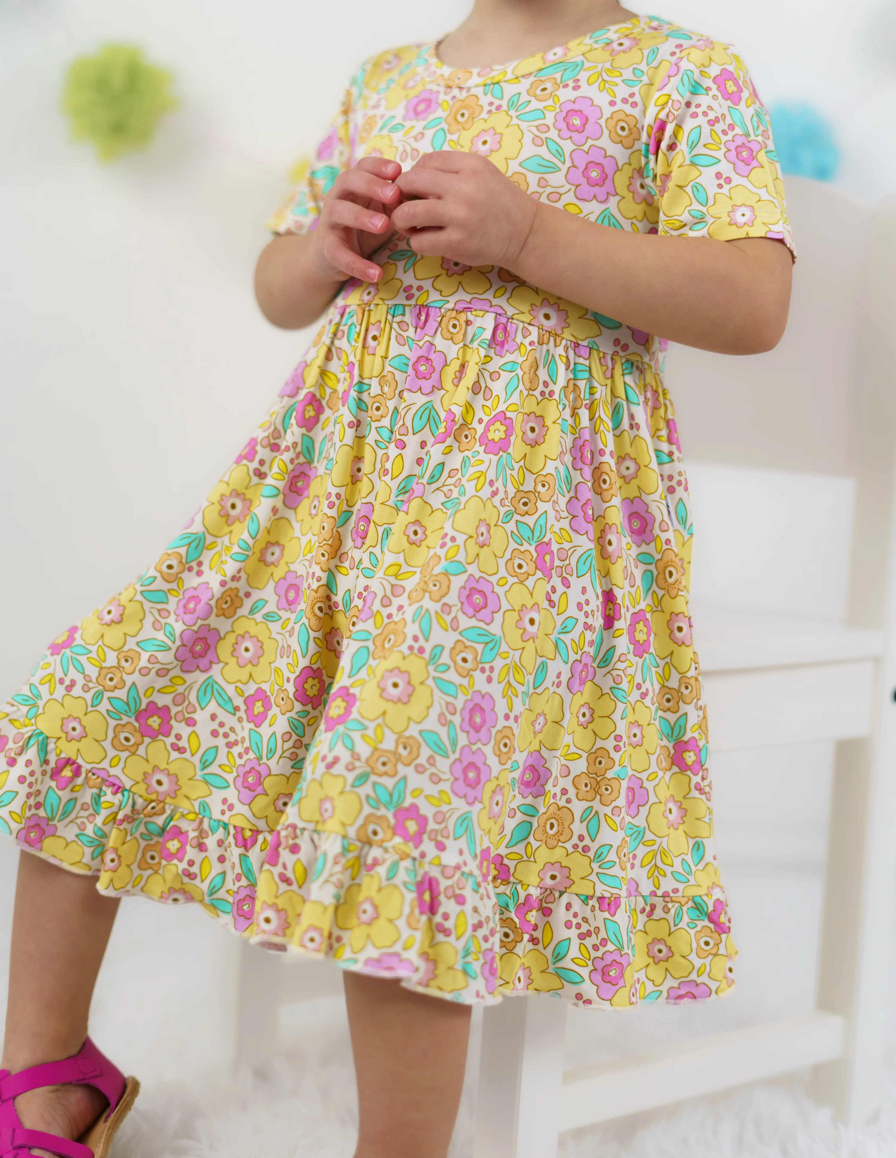 BLOOMIN' WILDFLOWERS DREAM RUFFLE DRESS | Dream Big Little Co.