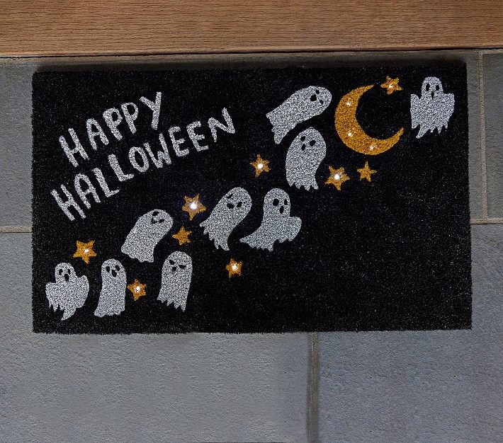 Happy Halloween Light Up Doormat | Pottery Barn Kids