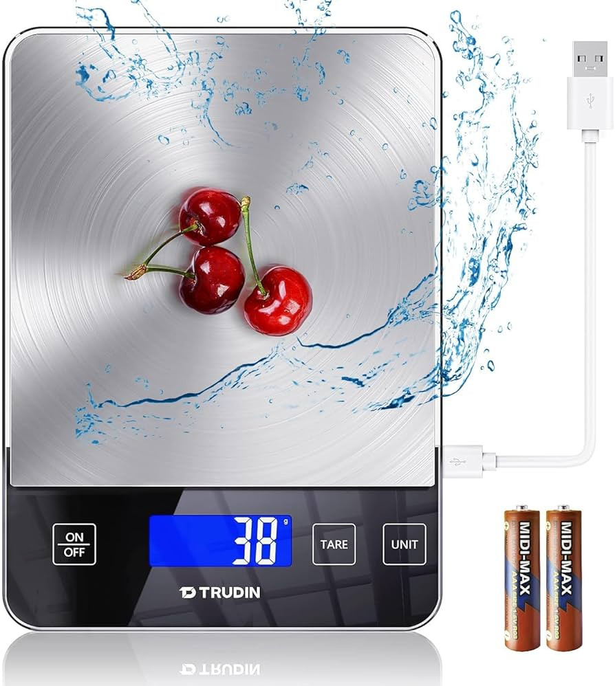 NASA-Grade 33lb Digital Kitchen Scale, Precisely Measures Grams and Ounces for Baking and Cooking... | Amazon (US)