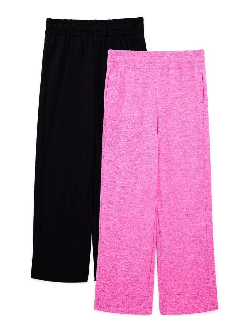 Athletic Works Girl's ButterCore Pant, 2-Pack, Sizes 4-18 | Walmart (US)