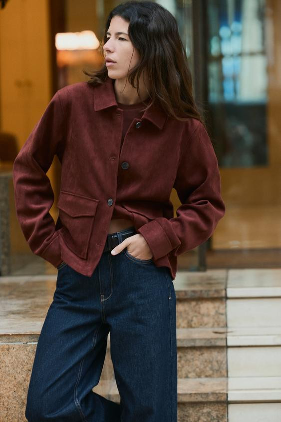 FAUX SUEDE JACKET | Zara US