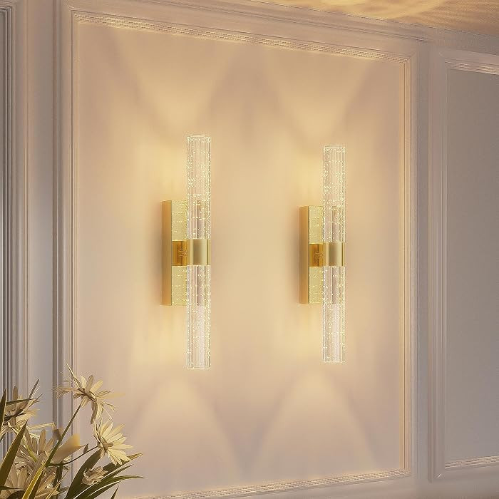 Battery Operated Wall Sconces Set of 2 Rechargeable Battery Powered Wall Light with 12000mAh Not ... | Amazon (US)