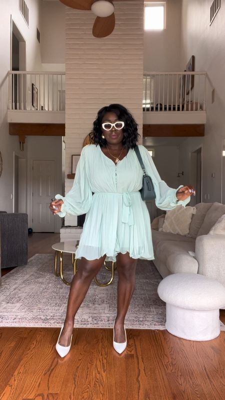 Cutest little romper perfect for Spring!! Love how flowy and feminine the fit is! Styled it with white pumps, white sunnies, Coach purse and gold jewelry!!

#LTKU #LTKVideo #LTKstyletip