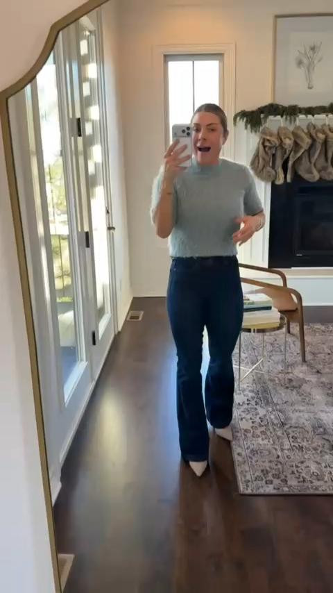Fluffy sweaters and flare jeans from Walmart are giving cozy meets classic. Perfect for coffee dates, errands, or just feeling cute for no reason ☕🩵✨  
#WalmartFinds #OOTD #CozyStyle #FlareJeans #LTKStyle #AffordableFashion #CasualChic #EverydayOutfit #FallFashion #ComfyVibes   

 #LTKootd #LTKmomlife #LTKSeasonal