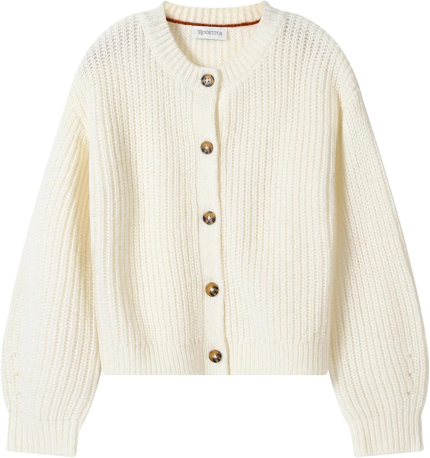 Girls' Cardigan with Button Loose Long Sleeve Shrug Sweaters Cropped Uniforms Kids Knit Sweater Outerwear | Amazon (US)
