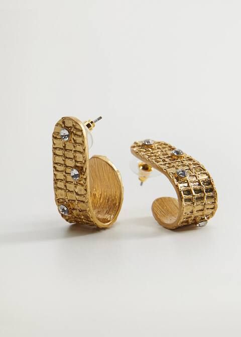 Crystal beads earrings | MANGO (US)