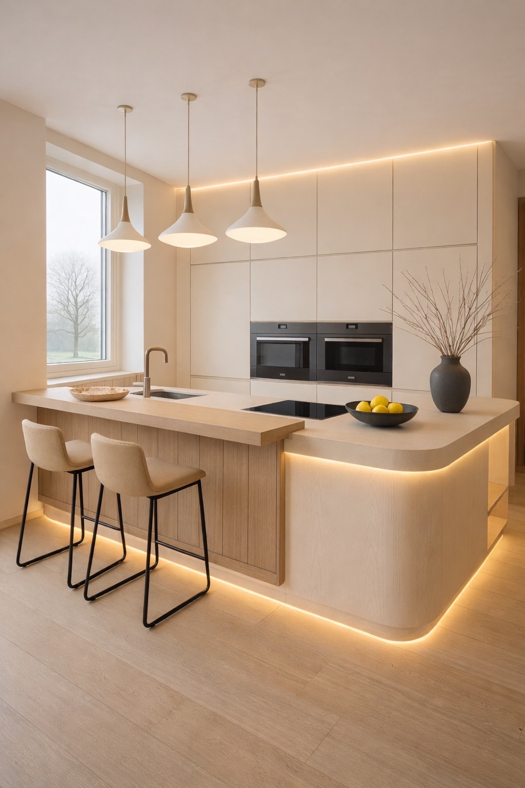 Modern kitchen design with a sculptural island in warm beige tones.
Minimalist contemporary interior with soft lighting, clean cabinetry, and elegant bar stools.
Perfect inspiration for modern kitchens, neutral interiors, and luxury home design.

#modernkitchen
#kitchendesign
#beigekitchen
#moderninterior
#neutralinterior
#luxurykitchen
#kitchenisland
#contemporaryhome
#interiorinspo
#modernhome
#minimalistkitchen
#homedesignideas


#LTKGiftGuide #LTKHome #LTKSaleAlert