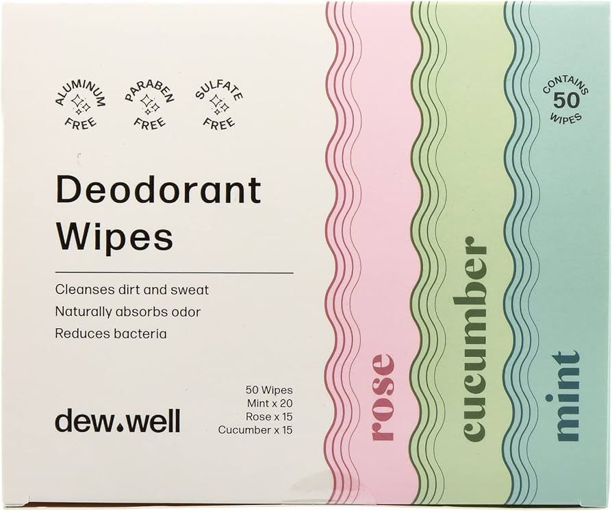 Dew Well - Refresh Deodorant Wipes - A Fresh Start When You’re On the Go - Aluminum, Paraben, a... | Amazon (US)