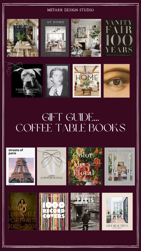 Holiday gift guide: coffee table books 


#LTKGiftGuide #LTKHoliday #LTKhome