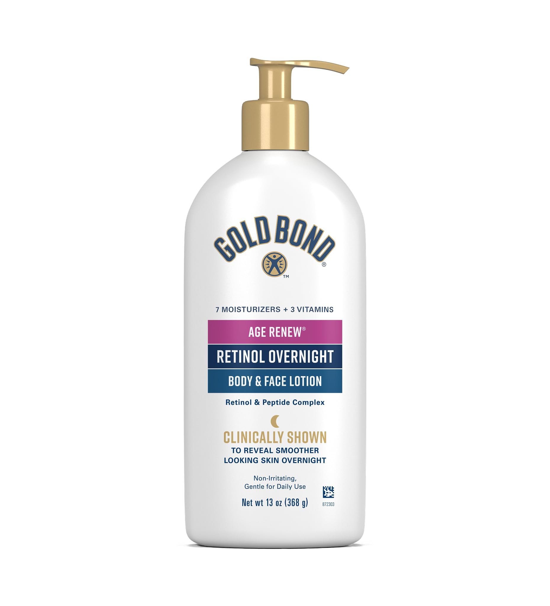 Gold Bond Age Renew Retinol Overnight Body & Face Lotion, Retinol Face and Body Lotion with Pepti... | Amazon (US)