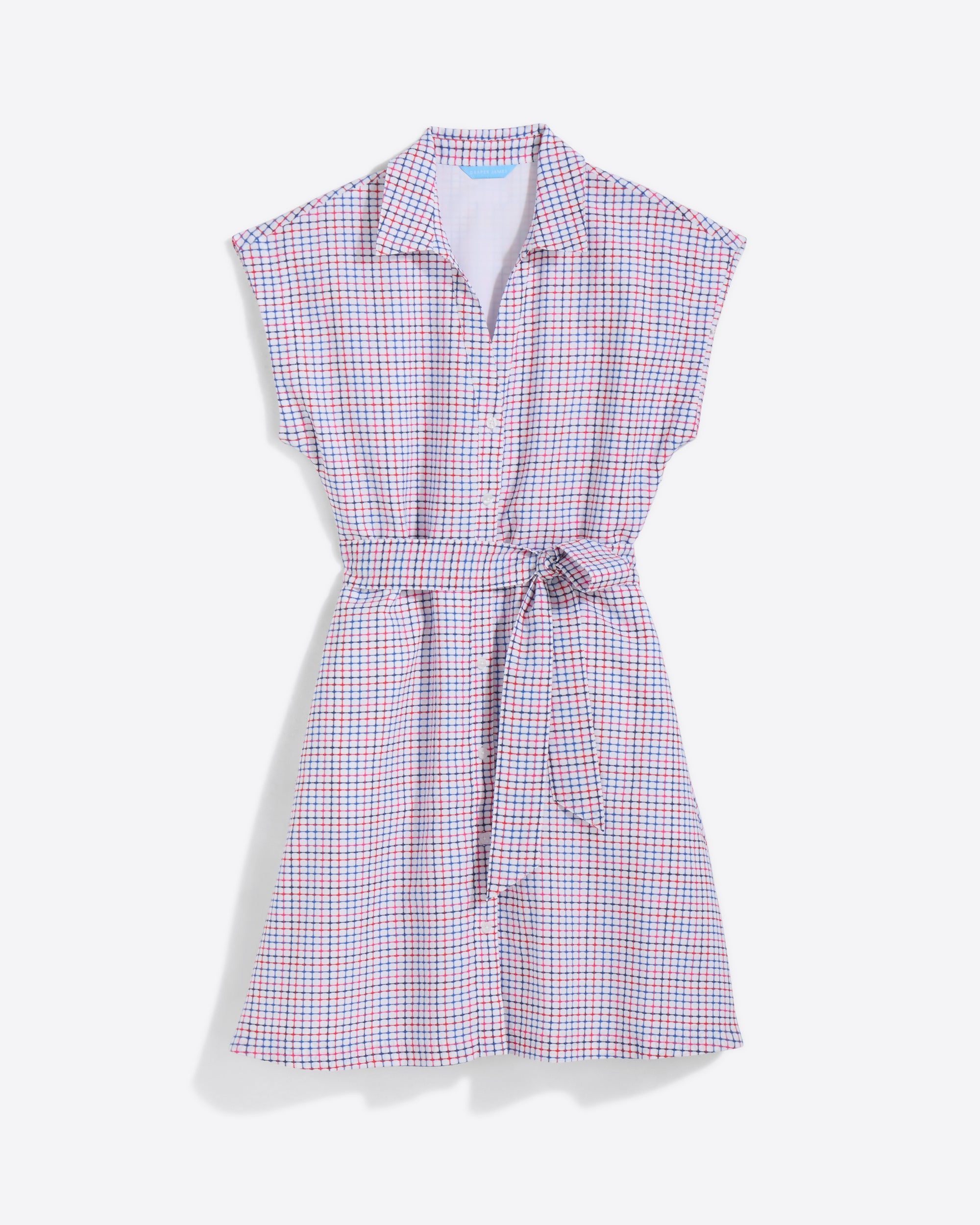 Trisha Shirtdress in Stitched Grid | Draper James (US)