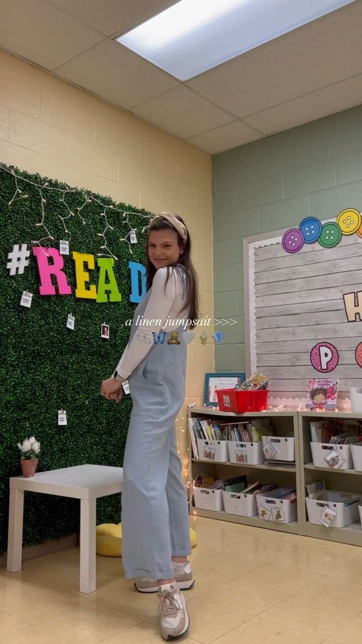 ALTAR’D state jumpsuit. Linen jumpsuit. Spring fashion. Amazon fashion. Amazon bodysuit. Headband. Accessories. Hair accessories. White bodysuit. White long sleeve bodysuit. New balance. New balance sneakers. Women’s sneakers. Blue jumpsuit. Spring fashion. Teacher outfit. Teacher clothes. Teacher ootd. Spring ootd. 

#LTKfindsunder100 #LTKSeasonal #LTKworkwear