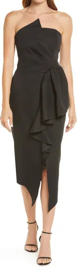 Reception Cascade Ruffle Strapless Cocktail Dress | Nordstrom