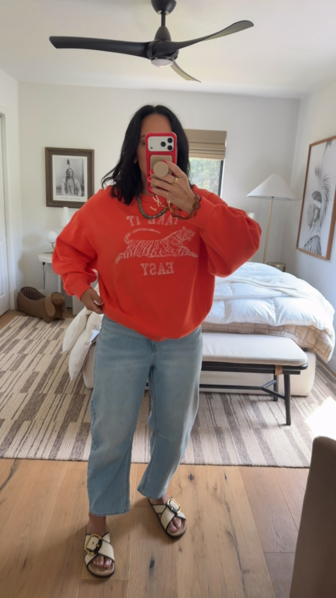 Sweatshirt size small (they are oversized), pants size 8 (size down if you are between sizes), shoes fit tts (I’m a 9.5/10 and did a 9.5 in them). 

#LTKOver40 #LTKSaleAlert