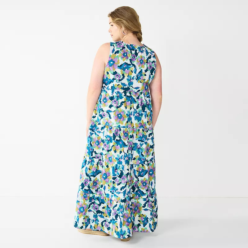 Plus Size Sonoma Goods For Life® Tiered Maxi Dress | Kohl's