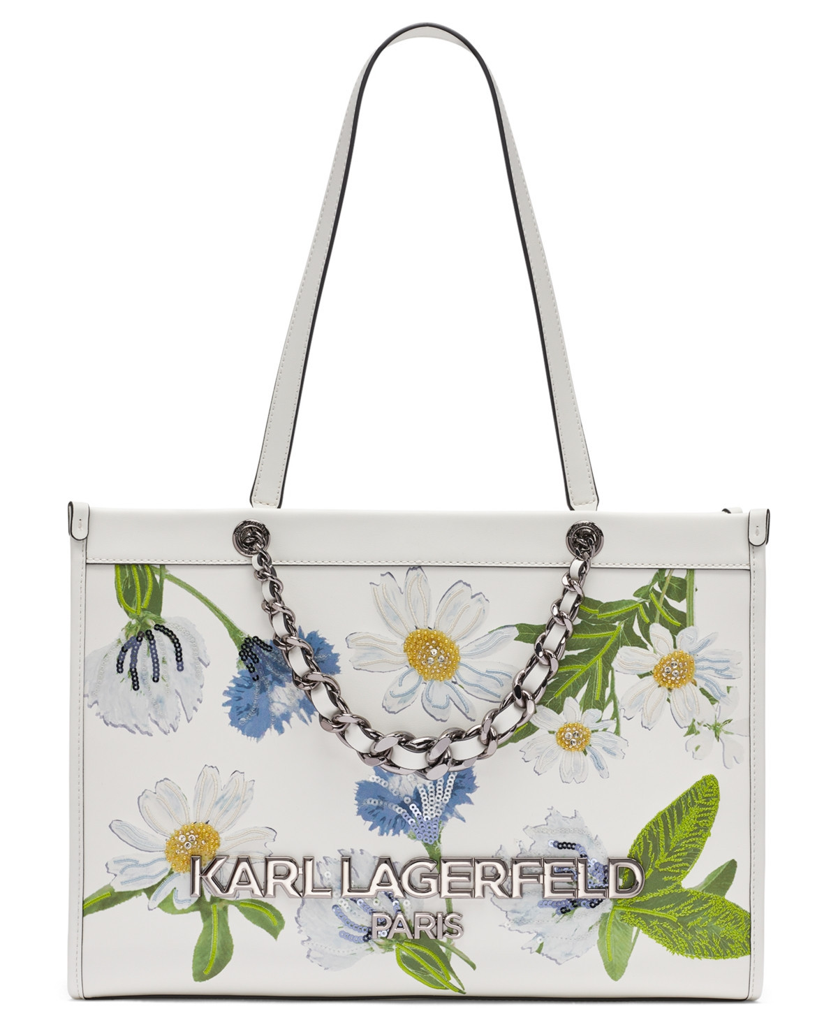 Karl Lagerfeld Paris Savoie Large Tote Bag - White Multi | Macy's