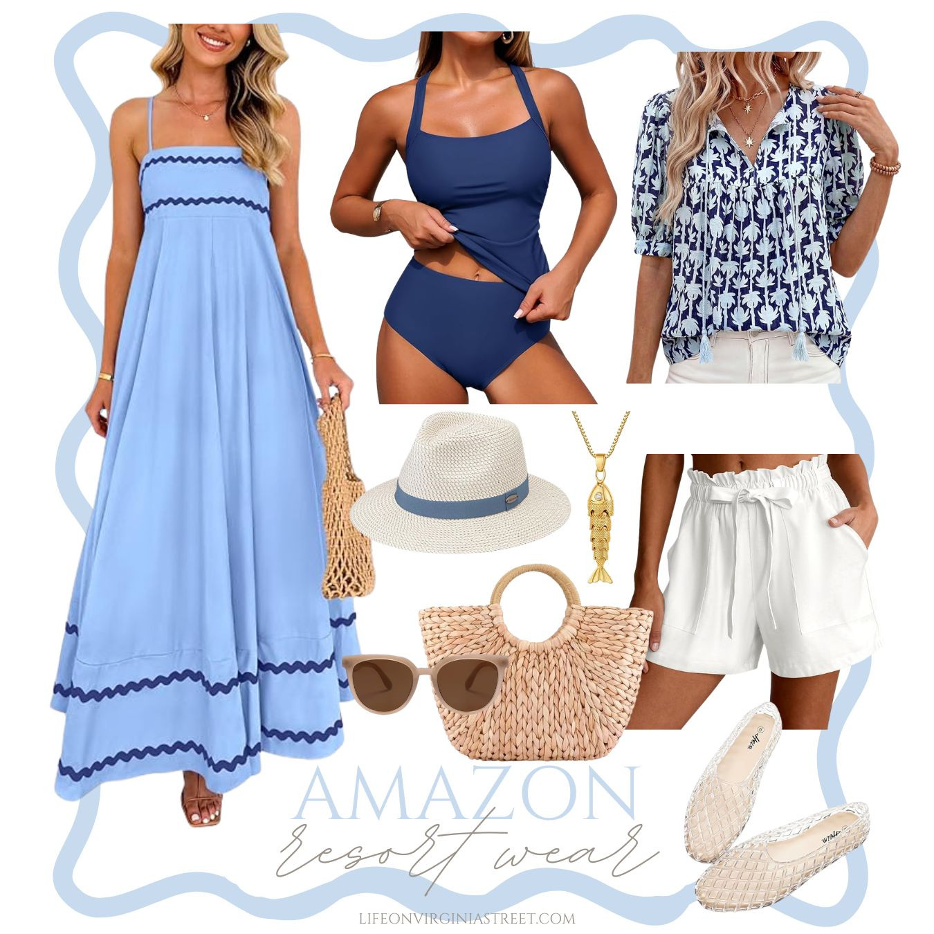Chic resort wear finds on an Amazon budget! From pool to dinner, these looks  will help you celebrate spring break or a warm weather vacation in style! #ltkseasonal #ltktravel #ltksalealert #ltkover40 #ltkmidsize 

 #LTKSeasonal #LTKSaleAlert #LTKTravel