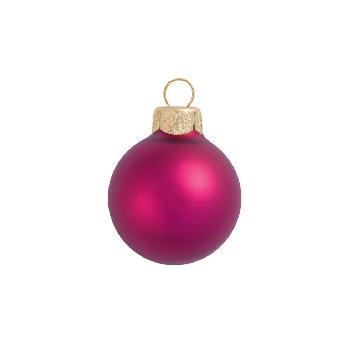 Northlight 12ct Raspberry Pink Matte Glass Christmas Ball Ornaments 2.75" (70mm) | Target
