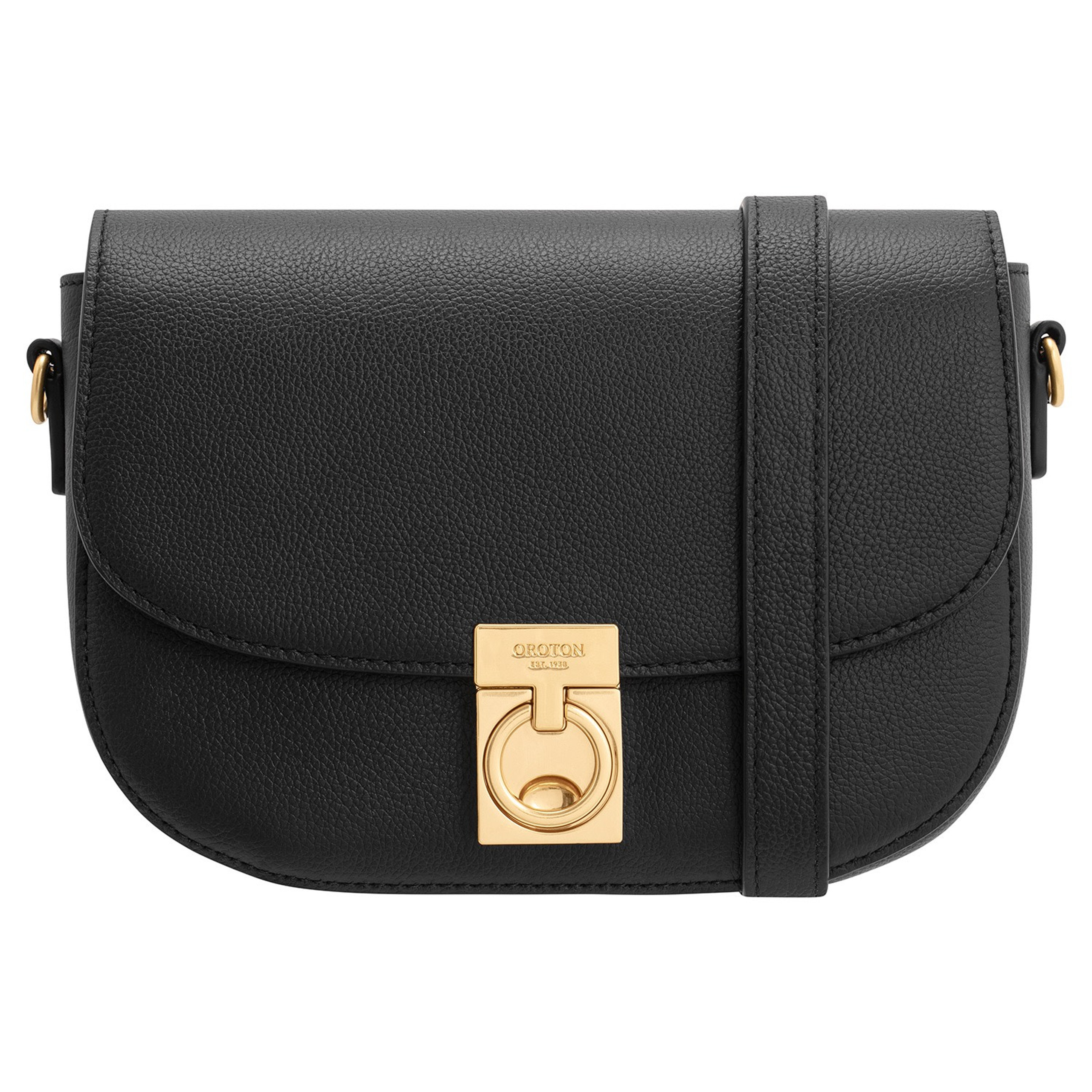 Yvonne Small Saddle Bag - Black | Oroton | Oroton