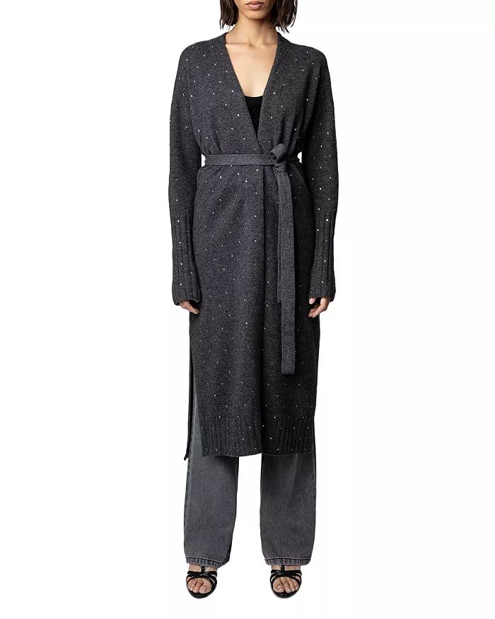 Rosanny Crystal Embellished Cashmere Wrap Midi Robe | Bloomingdale's (US)
