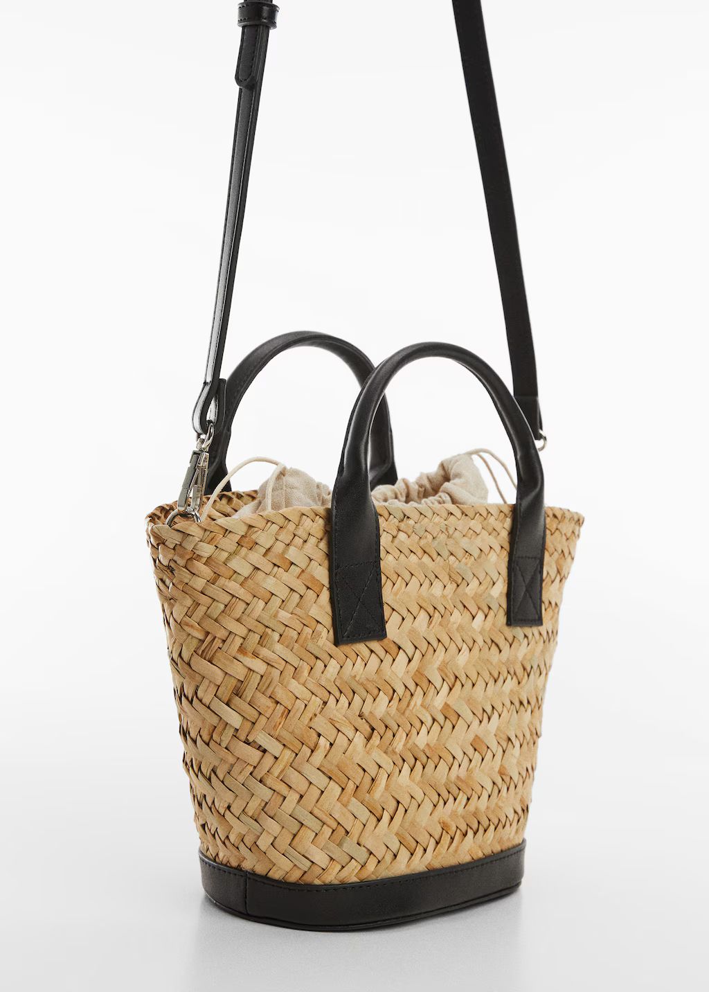 Natural fibre carrycot bag -  Women | Mango USA | MANGO (US)