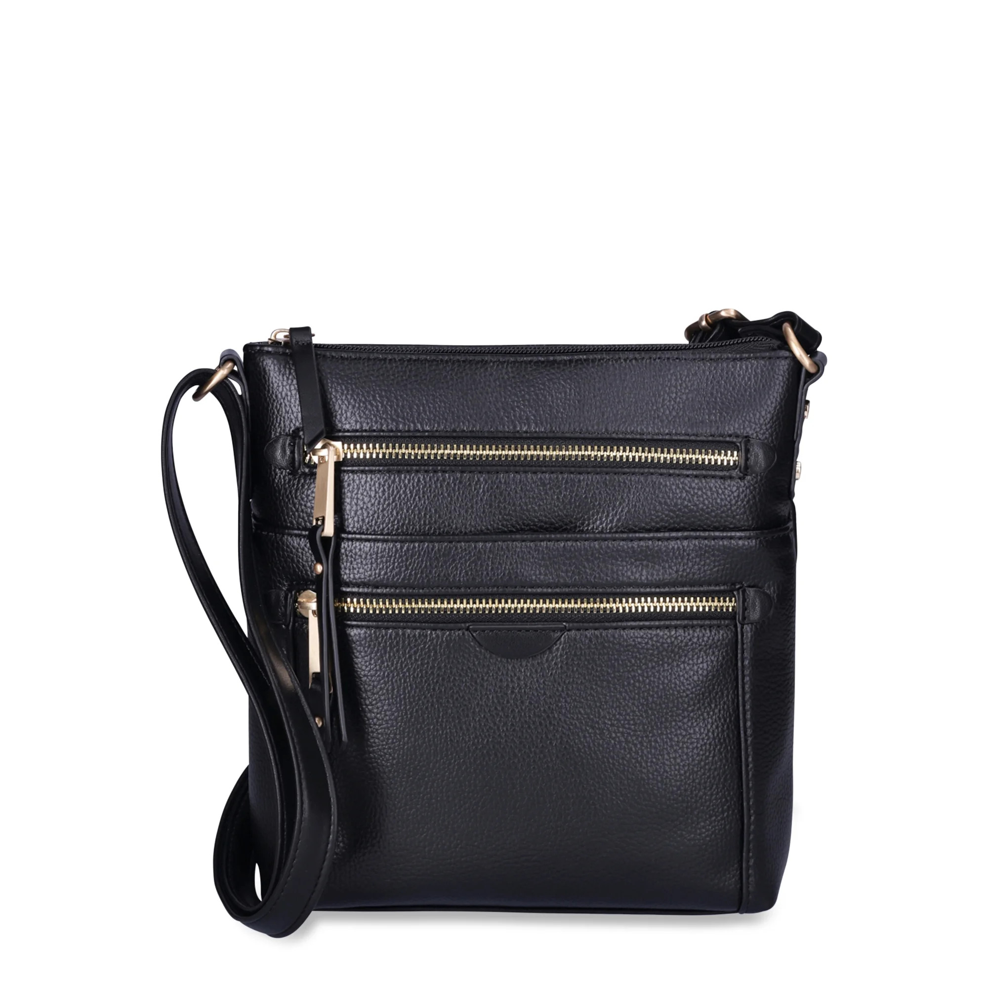 Time and Tru Women's Norah Crossbody Shoulder Bag, Black | Walmart (US)