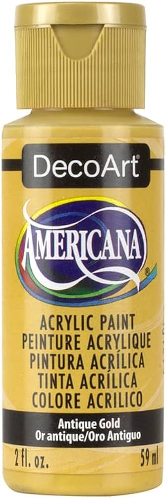 DecoArt Acrylic Paint, 2 Fl Oz (Pack of 1), Antique Gold | Amazon (US)