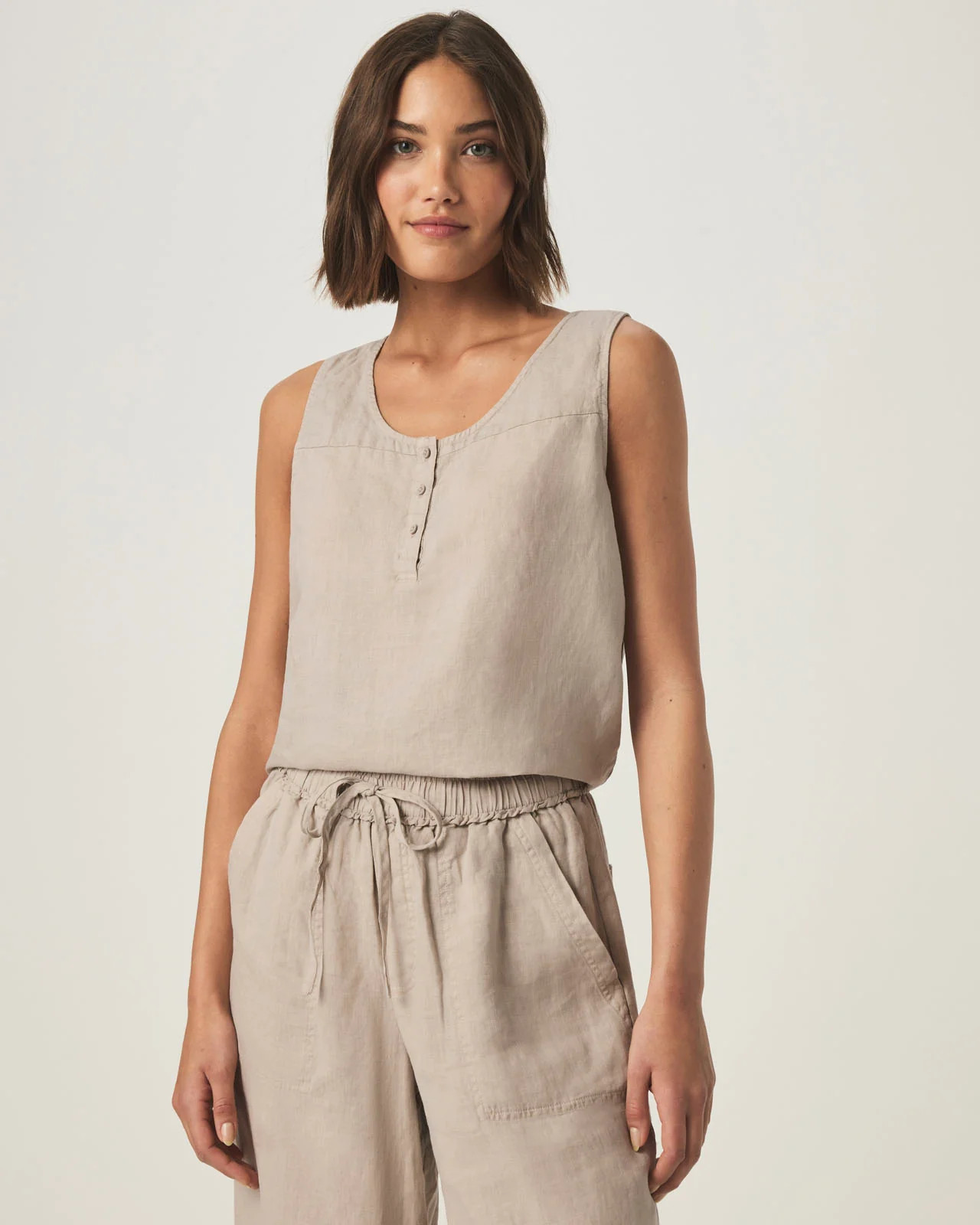 Splendid - Stella Linen Tank - White | Splendid