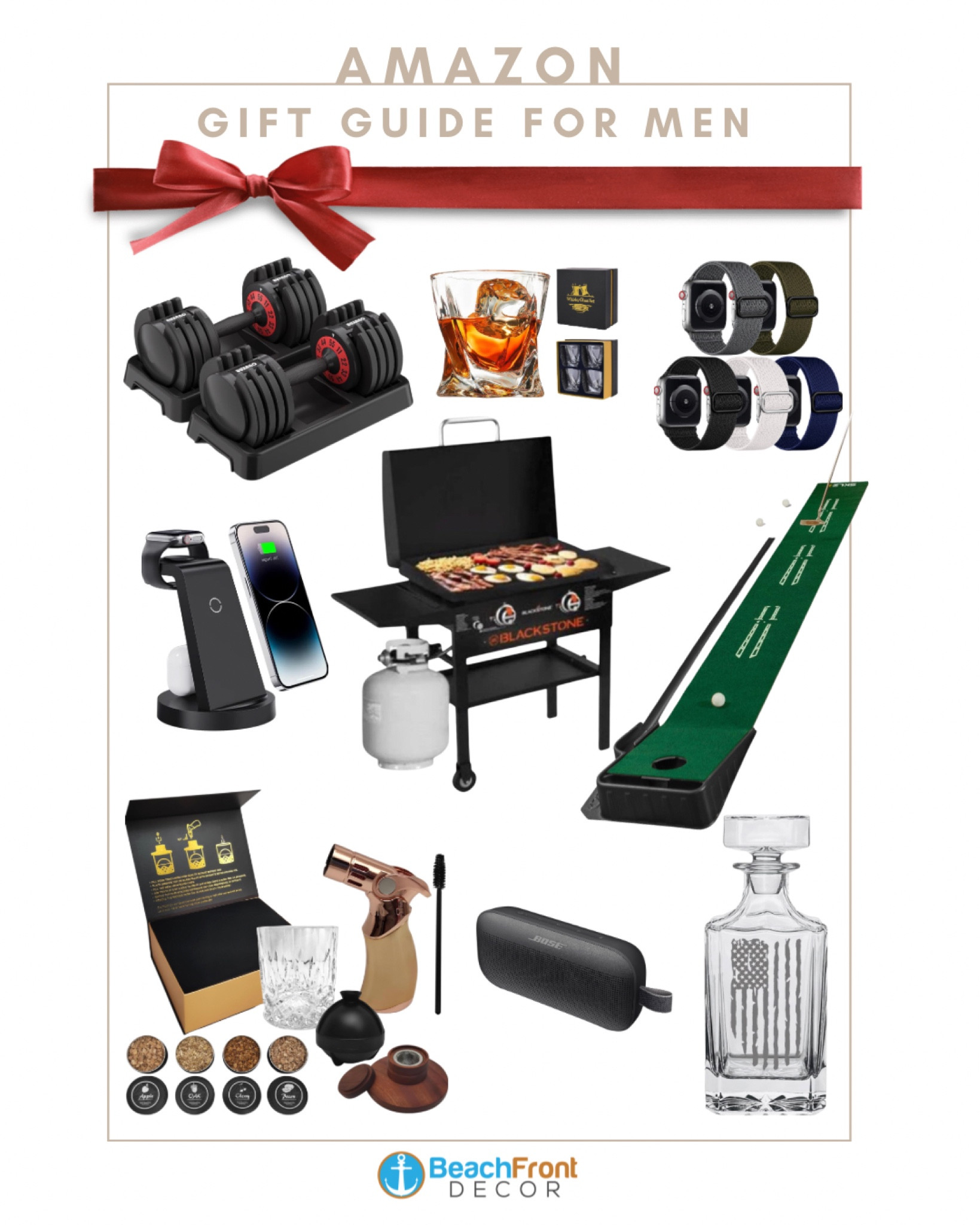 Amazon gift guide for men 🎁

adjustable weight dumbbells, whiskey glasses, whiskey smoking kit, whiskey decanter, putting green, Bose speakers, Apple Watch bands, apple charging station, black stone grill



#LTKGiftGuide #LTKHoliday