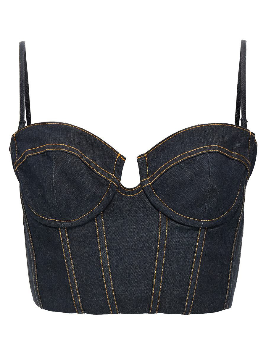 Zimmermann 'Crush Denim Corset' Top | Baltini