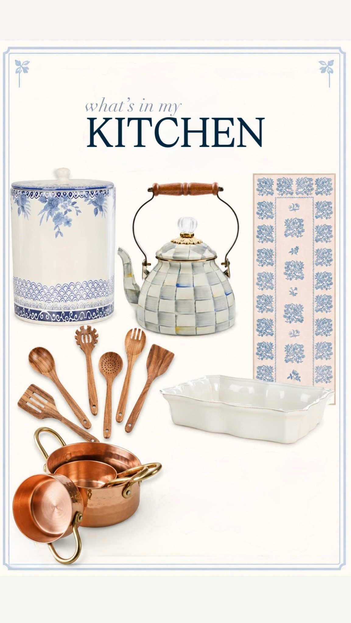 Kitchen decor
Ruggable washable kitchen runner on sale for only $76!
My favorite Southern living canister & casserole dish from Dillards 
Blue & white rug 
@MacKenzie-Childs @dillards

#LTKHome